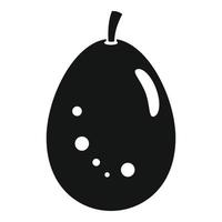 Organic avocado icon, simple style vector
