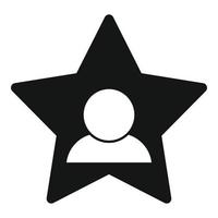 Avatar star celebrity icon, simple style vector