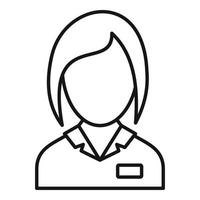 Staff nurse icon, outline style vector