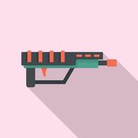 icono de juego blaster, estilo plano vector