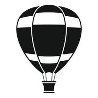 Fly air balloon icon, simple style vector