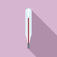 Home medical thermometer icon, flat style vector