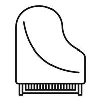 New grand piano icon, outline style vector