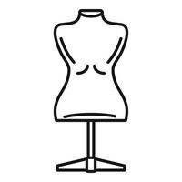 Mannequin dressmaker icon, outline style vector