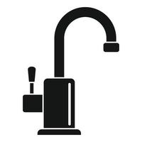 Kitchen water tap icon, simple style vector