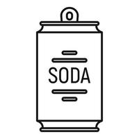 American soda icon, outline style vector