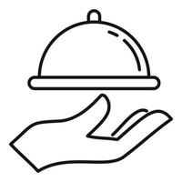 Food delivery icon, outline style vector