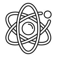 Atom icon, outline style vector