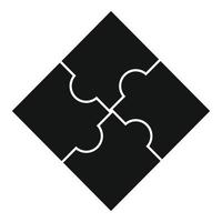 Sequence puzzle icon, simple style vector