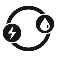 Hybrid car energy icon, simple style vector