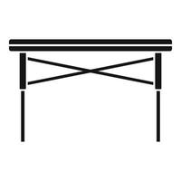 Folding fishing table icon, simple style vector