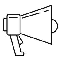 Megaphone icon, outline style vector