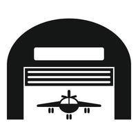 icono de hangar de fábrica, estilo simple vector