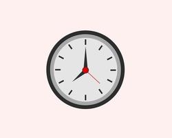 clock icon in flat style, timer on color background. Vector design element