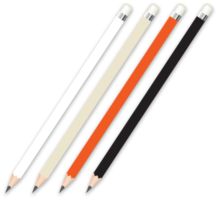 Professional business stationery items set black orange modern color styles png illustration
