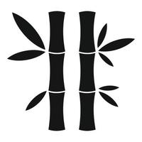 Zen bamboo icon, simple style vector