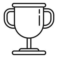 Life skills gold cup icon, outline style vector