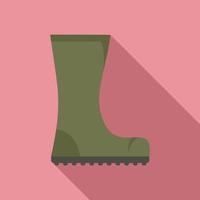 Fisherman water boot icon, flat style vector