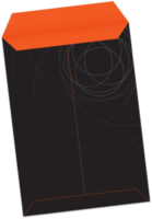 professionell företag brevpapper objekt uppsättning svart orange modern Färg stilar png illustration