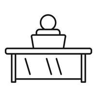 Administrator desktop icon, outline style vector