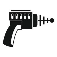 Laser blaster icon, simple style vector