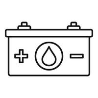 Car battery icon, outline style vector