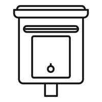 Message mailbox icon, outline style vector