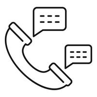 Call speech therapist icon, outline style vector