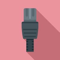 Lan cable icon, flat style vector