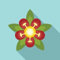 icono de flor de brasil, estilo plano vector