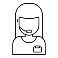 Warehouse call center icon, outline style vector