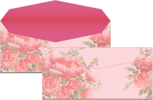professioneel liefde bruiloft bedrijf schrijfbehoeften items reeks bloem kleur stijlen PNG illustratie