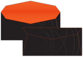 articles de papeterie professionnels mis en noir orange styles de couleurs modernes illustration png
