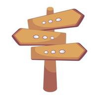 Get a 2d icon of directions vector