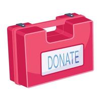 A scalable 2d icon of donate money vector