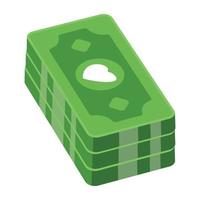 A scalable 2d icon of donate money vector
