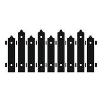 Home wood fence icon, simple style vector