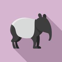 icono de armadillo, estilo plano vector