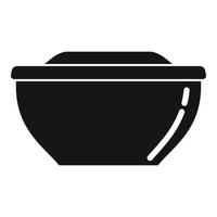 Plastic bowl container icon, simple style vector