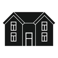 Small cottage icon, simple style vector