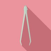 Medical forceps icon, flat style vector