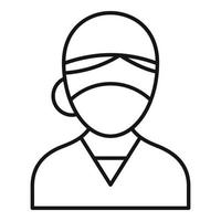 Woman nurse icon, outline style vector