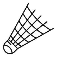 Shuttlecock icon, outline style vector