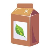 icono de producto ecológico en estilo 2d vector