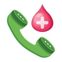 An editable 2d icon of emergency call vector