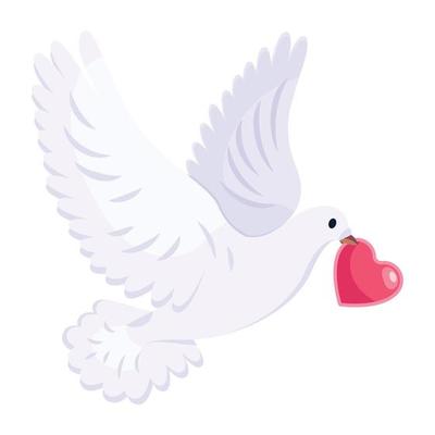 A beautiful 2d icon of pigeon