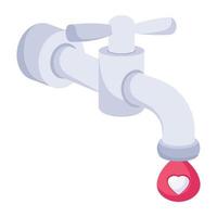 A customizable 2d icon of faucet vector