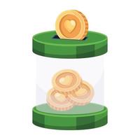 A scalable 2d icon of donate money vector