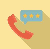 Call center feedback icon, flat style vector