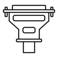 Universal adapter icon, outline style vector